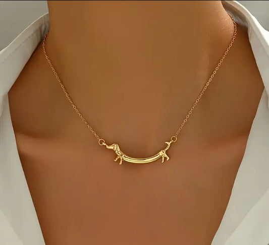 Dachshund Gold Necklace